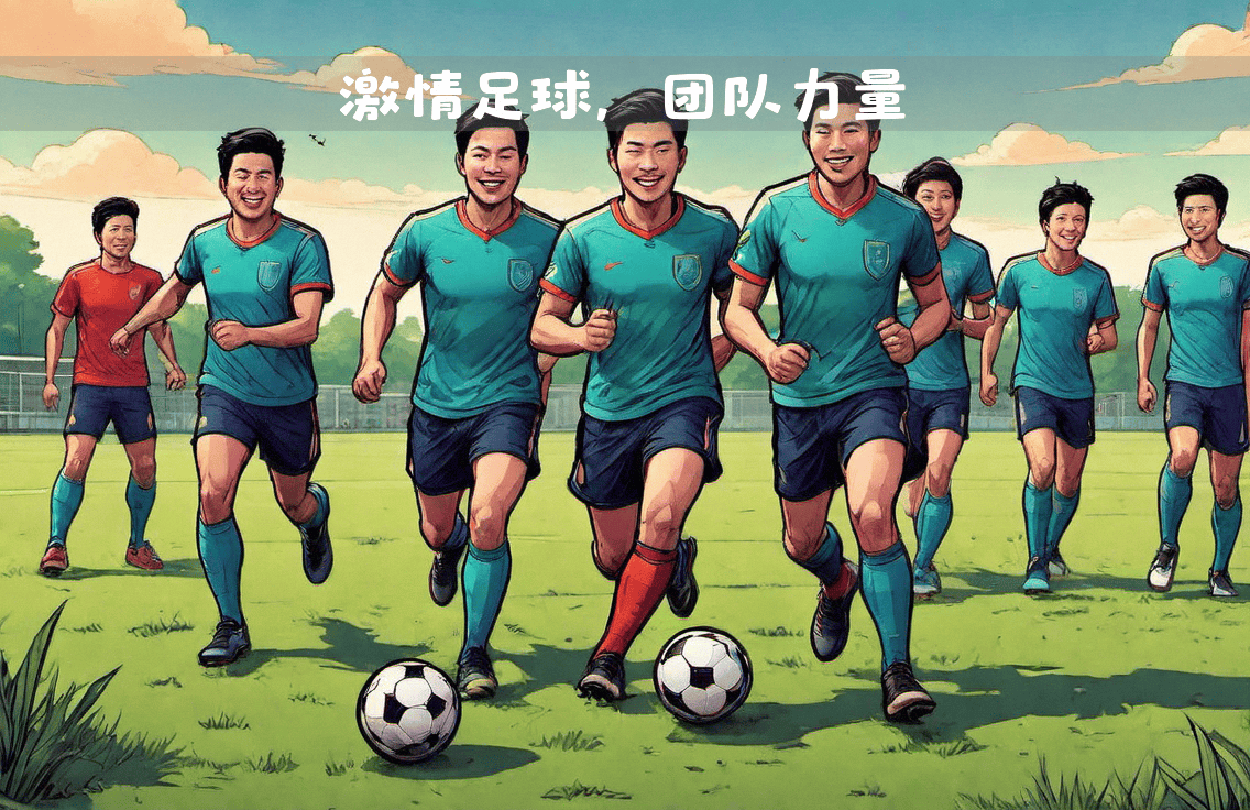足球比赛中球员展现团队协作精神